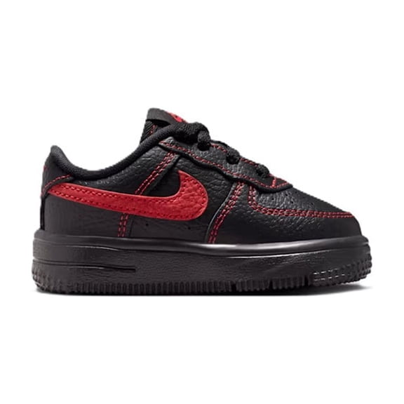 Toddler's Nike Force 1 Low LV8 3 Lace Black/University Red-Black (IM7995 001) - 4
