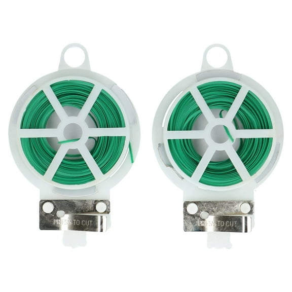 50 Metres Twist Garden Plant Wire Hanger and Cutter Tie Line Dispenser Bushes