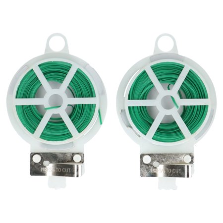 

50 Metres Twist Garden Plant Wire Hanger and Cutter Tie Line Dispenser Bushes