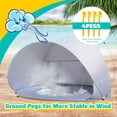 thumbnail image 3 of Beach Tent Pop Up Portable Shade Pool UPF50+ UV Protection Sun Shelter for Infant with Easy Set Up Canopy (Silver Beach Tent), 3 of 5
