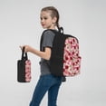 thumbnail image 7 of Disketp Rose Flowers Large Capacity Backpack Lunch Bag Pencil Case Combination 3 Piece Set for Student, 7 of 7