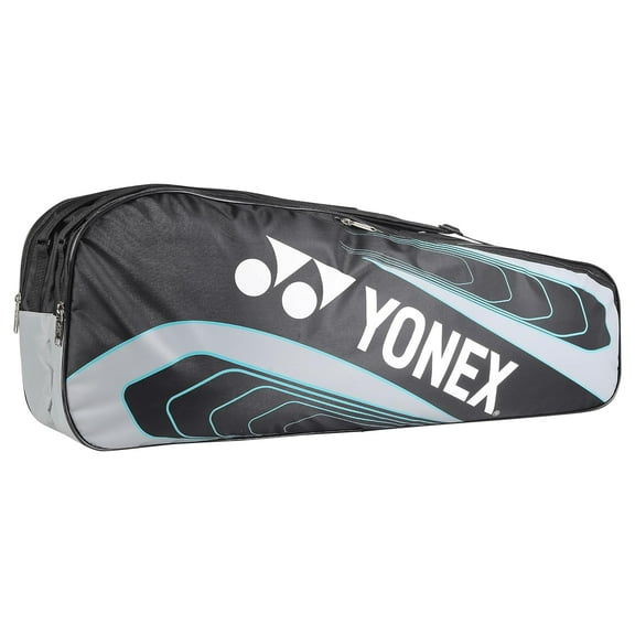 Yonex Badminton Kitbag BT5, 2 Zipper Compartment For Storage Of 3 Rackets & Clothes \| Colour - Black Grey, Size - Small, Material - Nylon