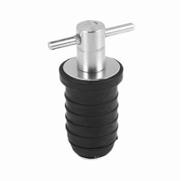 Marine Boat Drain Plug T-Handle Screw Adjustable Rubber Deck Plug,Silver 19MM