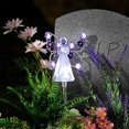 thumbnail image 5 of Lámpara solar con forma de ángel para decoración de jardín, LED, para exteriores, impermeable, para patio, camino, lámpara conmemorativa navideña, color rosa, 5 of 5