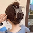thumbnail image 5 of Lovely Hair Claw Multiple Color Butterfly Shape Hair Clip for Woman Camping Side Braids Hair Delicate Jaw Clip for Girl milk coffee, 5 of 5