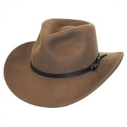 Crushable Wool Felt Outback Hat - XXL - Pecan