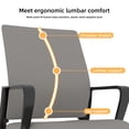 thumbnail image 4 of Leumius Ergonomic Mesh Back Office Chair,Home Office Desk Chairs with Back Support,Computer Chair with Arms for Home Office,Black+ Gray, 4 of 13