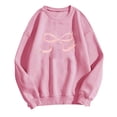 thumbnail image 2 of Wancir Women's Cute Bow Sweatshirt Plus Size Casual Long Sleeve Crew Neck Sweatshirts Fall Loose Fit Y2k Pullover Tops, 2 of 4