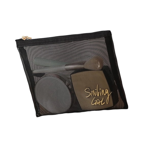 Large Square Makeup Organizers Bag Clear Meshes Cosmetic Pouches Sturdy Waterproof Travel Accessory Storage for Women