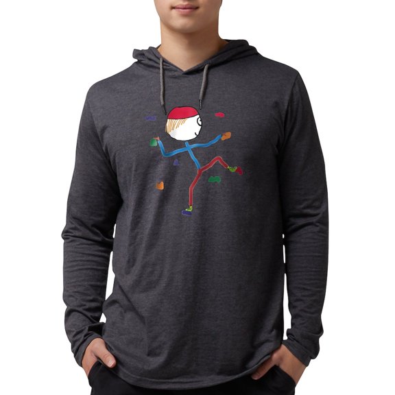 CafePress - Indoor Climbing Long Sleeve T Shirt - Mens Hooded Shirt