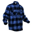 thumbnail image 2 of Rothco Extra Heavyweight Buffalo Plaid Flannel Shirt -Blue, 2 of 2