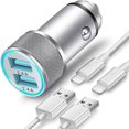 thumbnail image 2 of Cargador De Coche Doble Puerto Usb Compatible Con Iphone Xr/xs/x / 8/7/6/6s Plus 5s/5c/se, Ipad Air Mini Pro, 2 of 5