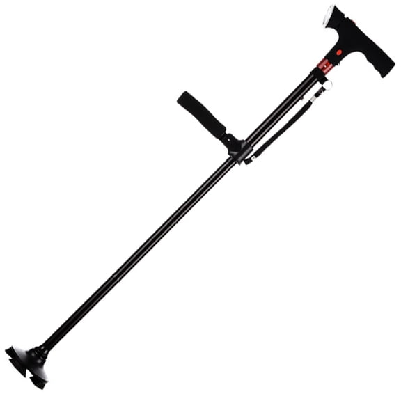 1. Lightweight Folding Walking Cane with LED Light, Adjustable Height & Antislip Base for Elderly Stability Indoor Outdo