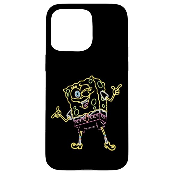 Funda para teléfono SPONGEBOB SQUAREPANTS Neon Line Art para iPhone 15 Pro Max