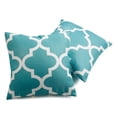 thumbnail image 3 of Quality Home Oxford Basketweave Moroccan Print Pillow - Insert Not Included - Blue - 18" x 18" - (2 Pillow Covers), 3 of 3