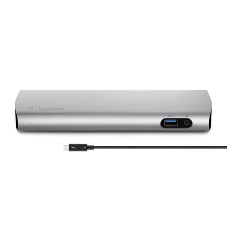 Belkin Thunderbolt 3 Express Dock HD - Dual 4k Display, 85W PSU, Gray
