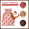 thumbnail image 7 of Fuzoiu Smiling Pink Pumpkins Print Christmas Gift Bag,Burlap Gift Bag with Drawstring Closure & Hang Tag,Perfect for Holidays, Birthdays, and Special Occasions-Small, 7 of 7