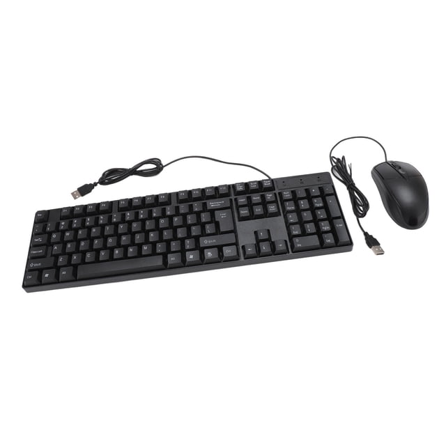 Keyboard And Mouse, One Touch Control 4.9ft Length Cable Ergonomic Stable Keyboard Mouse Set For Work For Desktop Computers