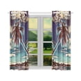 thumbnail image 2 of BSDHOME Coco palm tree Window Curtain Kitchen Curtain 26x39 inches (Two Pieces), 2 of 3