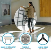 Lifetime 60 Inch Round Folding Table, Indoor/Outdoor, Almond, Professional Grade