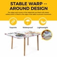 thumbnail image 4 of Easter Rabbits Table Cloths for 4 Foot Rectangle Tables, Cute Bunny Faisy Leaf Eggs Spring Colorful Plaid Patio Waterproof Elastic Fitted Tablecloths, Washable Rectangular Table Cover for Camping, 4 of 8