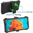 thumbnail image 4 of Mignova for LG K31 Case,LG Aristo 5 Case,LG Fortune 3 Case,[Built-in Screen Protector][Kickstand] Heavy Duty Rugged PC Back &Soft TPU Inner Armor Swivel Belt Clip Holster Protective Case(Black), 4 of 7