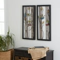 thumbnail image 3 of DecMode Black Metal Bird Wall Decor with Tree Branches and Colorful Leaves (2 Count), 3 of 13