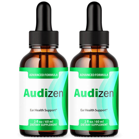 Audizen Ear Health Support Drops Natural Formula Healthy Hearing Supplement 60 Servings