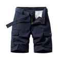 thumbnail image 2 of pstuiky Pantalones cortos para hombre, Pantalones cortos cargo de talla grande para hombre, con múltiples bolsillos, holgados, para playa y verano Pantalones cortos cargo, 2 of 4