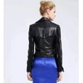 thumbnail image 3 of Noora New Womens Lambskin Black Fringe Leather Jacket With Long Sleeves, Tassel Designer Biker Coat, 3 of 6