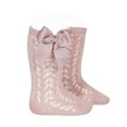 thumbnail image 1 of Chaussettes Hautes Jusqu'aux Genoux pour Fille, Crotchet, Ajourées, Nœud, Bas Tube, 1 of 6