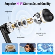 Touch Screen Wireless Earbuds, Headphones Bluetooth 5.4 Ear Buds with ANC and ENC Clear Calls, 48H Noise Cancelling Earbud, 14.2mm Deep Bass, 5 EQ Modes, IPX7 Waterproof Earphones, for iOS Android