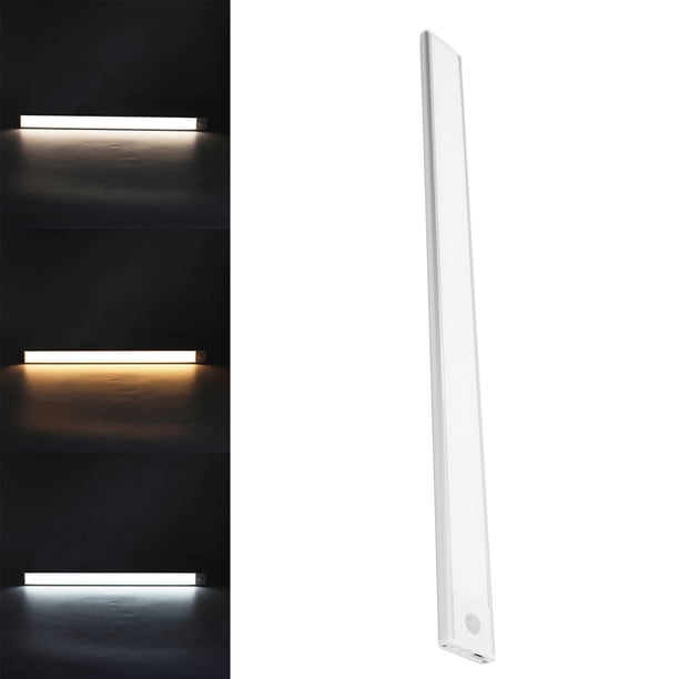 Barra De Luz Para Armario De Pared, 3 Modos, 50 Cm, Luz LED Recargable Plateada Para Armario, Súper Delgada Para Cocina