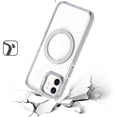 thumbnail image 6 of For Apple iPhone 16 (6.1") Hybrid Clear Back Invisible Camera Bracket Stand [With Magsafe Magnetic Circle] Shockproof Color Frame Cover ,Xpm Phone Case [ White ], 6 of 8