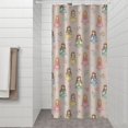thumbnail image 2 of Beige Princess Watercolor Dress Pattern Shower Curtain 36"x72" ,Bathroom Decorative Shower Curtains Set with 12 Hooks,Modern Waterproof Washable Shower Curtain, 2 of 6