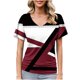 thumbnail image 1 of Blusas de Manga Corta Casuales para las Mujeres Imprimir V-Cuello Suéter Blusa de Poliéster Sudadera de Moda, Top de las Señoras para Invierno Primavera Uso Diario, 1 of 6