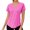 Hot Pink 1, variant on Women's Sports T-Shirt Gym Tops V Neck, Short Sleeve Workout Top Running Yoga Shirts