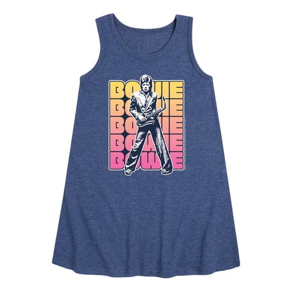 David Bowie - Bowie Stacked - Toddler & Youth Girls A-line Dress