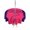Pink Navy Blue, variant on Pink Navy Blue Flamingo Outdoor Tablecloth with Umbrella Hole, Summer Beach Coastal Modern Art Spillproof Waterproof Outdoor Table Cover, Patio Tablecloths for Party/Garden/Picnic, Round 54 inch