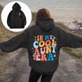 thumbnail image 2 of Xudanell Hoodies for Women Plain Pullover with Hood Casual Pockets Women Sweatshirt Colorful Letter Back Print Clothes for Beach Vacation, 2 of 6
