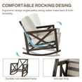 thumbnail image 2 of Natural Expressions 3 Piece Patio Rocking Bistro Set, Outdoor Conversation Chairs Set with 2 Metal Rockers with Thick Cushions and Coffee Table, 2 of 7