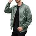 thumbnail image 5 of Men's Bomber Jacket Lightweight Water Resistant Windproof & Breathable Windbreaker with Pockets for Spring Fall & Outdoor Wear, 5 of 9