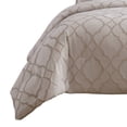 thumbnail image 5 of Benjara 10 Piece King Size Fabric Comforter Set with Quatrefoil Prints- White, 5 of 7
