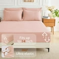 thumbnail image 6 of 7 Pieces Queen Comforter Set, Soft Bed in a Bag Queen Size, All Season Bedding Set with Comforter, Flat Sheet, Fitted Sheet, Pillowcases & Shams, Rose Gold, 6 of 8