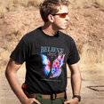 thumbnail image 4 of Jollimate Butterfly Graphic Shirt, Believe In Who You Are Quote Tee, Floral Inspiration Shirt, 4 of 6