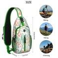 thumbnail image 4 of Modern Farmhouse Botanical Sling Backpack – Lightweight, Adjustable Strap, Secure Zippers – Bright Colorful Wildflower Print, 4 of 5