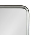 thumbnail image 3 of Kate and Laurel Estero Metal Framed Radius Rectangle Wall Mirror with Shelf, Silver 18x30, 3 of 8