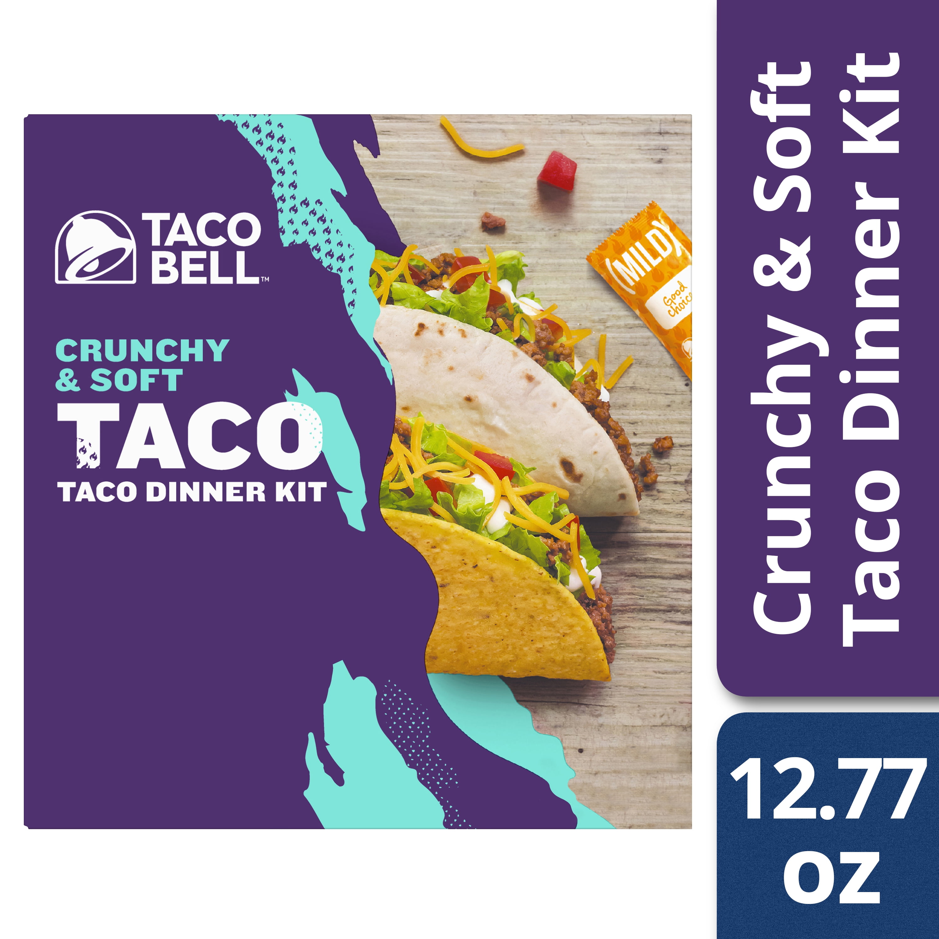 Taco Bell Crunchy & Soft Taco Dinner Kit, 12.77 oz Box