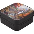 thumbnail image 2 of GZHJMY Jewelry Box Waterfall Painting Personalized Jewelry Box - Travel Portable Jewelry Case for Ring, Pendant, Earring, Necklace, Bracelet for Necklace Bracelet Earrings Rings, 2 of 7