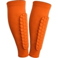 thumbnail image 1 of 1 par de espinilleras de fútbol, ​​funda de compresión para pantorrilla con almohadillas de panal, soporte para equipo de protección (L), 1 of 5